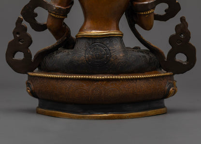 Oxidized Copper Vajrasattva Buddha Statue | Handcrafted in Nepal