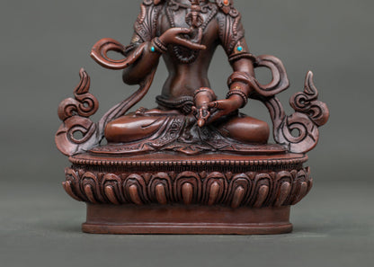 Oxidized Vajrasattva Statue | Sacred Buddhist Purification Sculpture