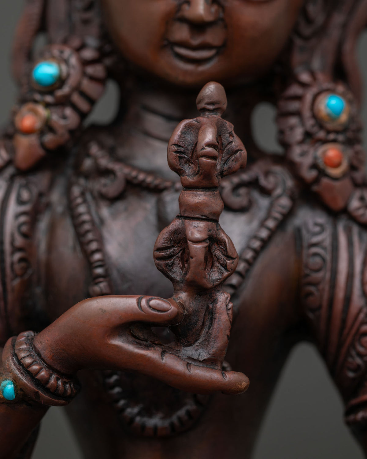 Oxidized Vajrasattva Statue | Sacred Buddhist Purification Sculpture