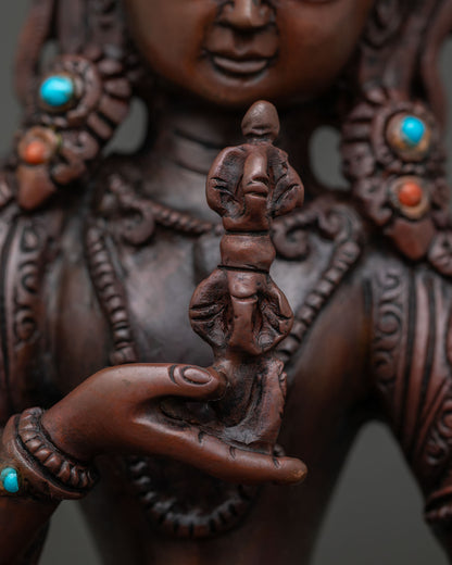 Oxidized Vajrasattva Statue | Sacred Buddhist Purification Sculpture