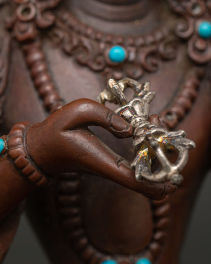Vajrasattva Statue (Pure Sliver Vajra and Bell)