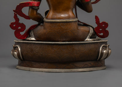 Oxidized Copper Vajrasattva Statue | Sacred Artwork from Nepal