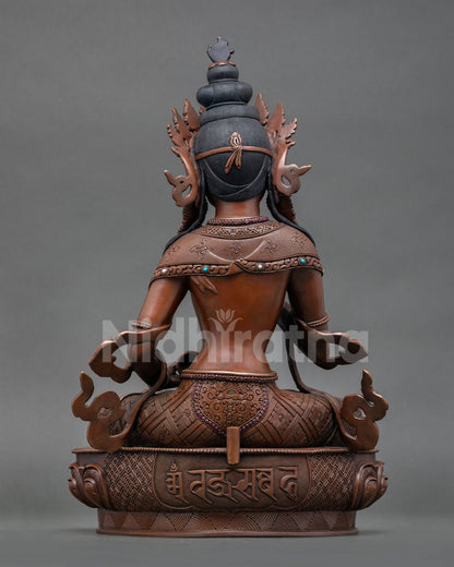 Oxidized Vajrasattva Statue | Icon of Negative Karma Purification