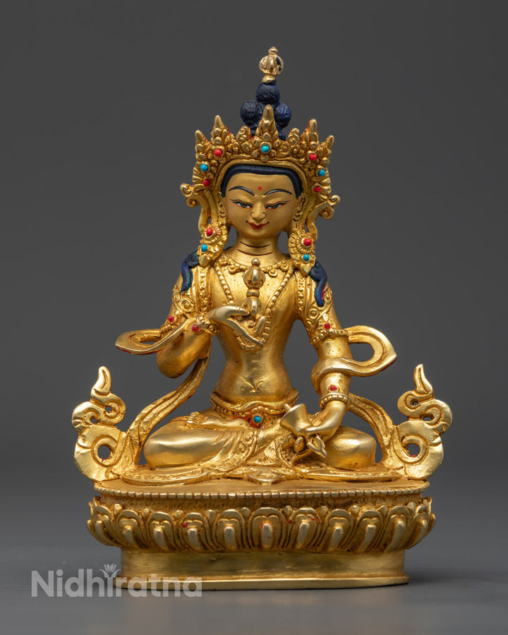 24K Gold Vajrasattva Statue for Enlightenment &amp; Blessings