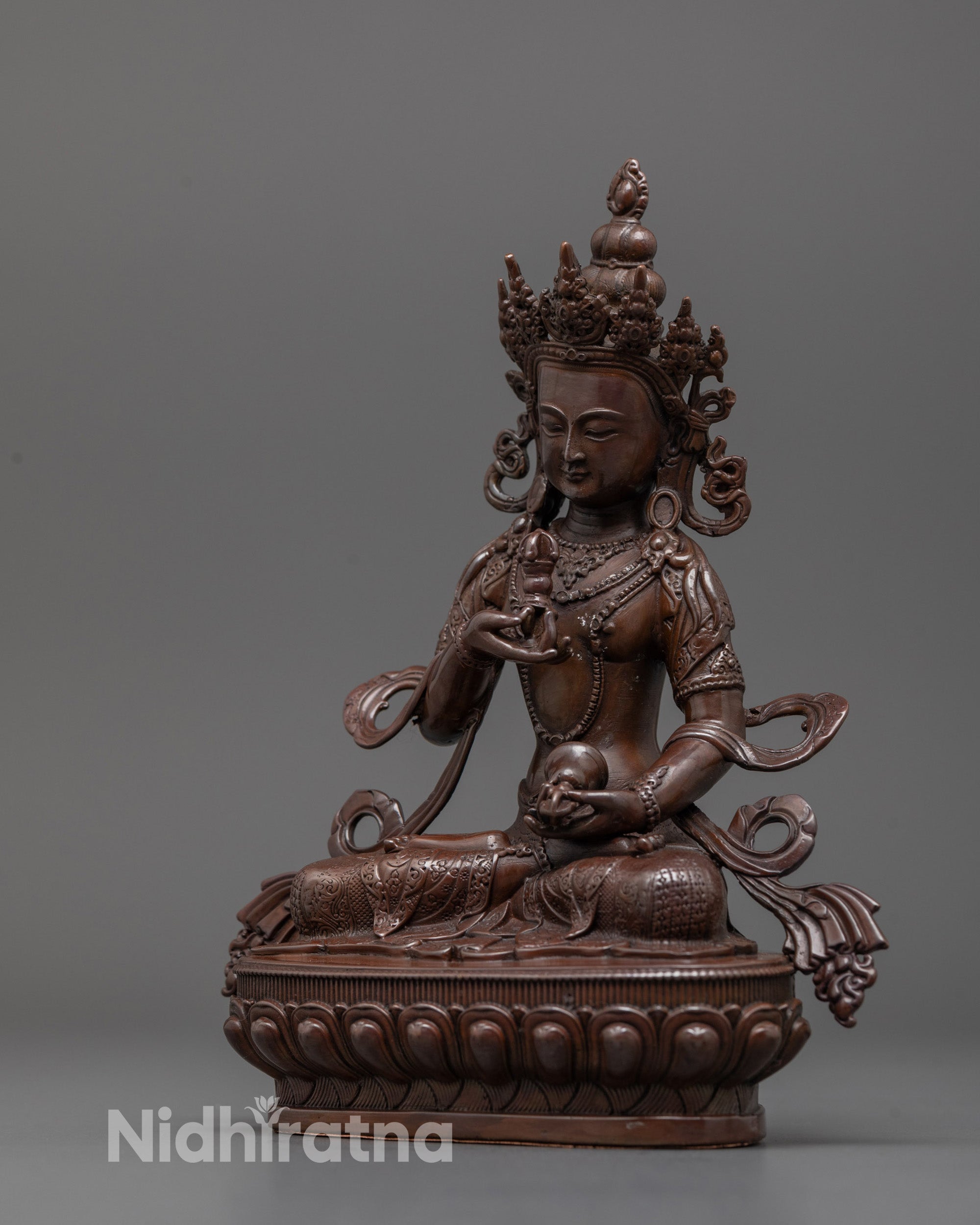 Calm Oxidized Vajrasattva Statue | Purifier of Karma & Defilements