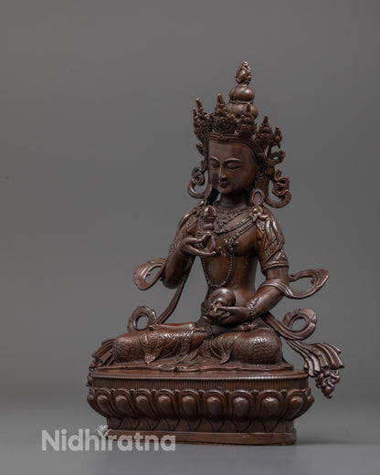 Calm Oxidized Vajrasattva Statue | Purifier of Karma & Defilements