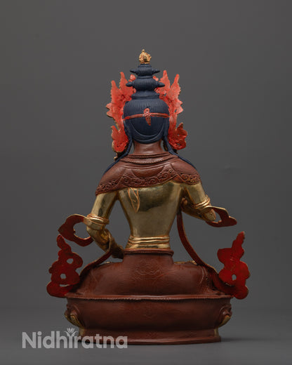 Spiritual Vajrasattva Statue | Handcrafted Copper and Gold Finish