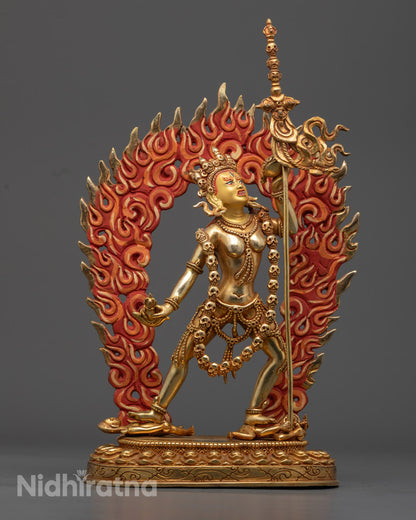 Dakini Vajrayogini Gold Statue | Symbol of Triumph over Ignorance