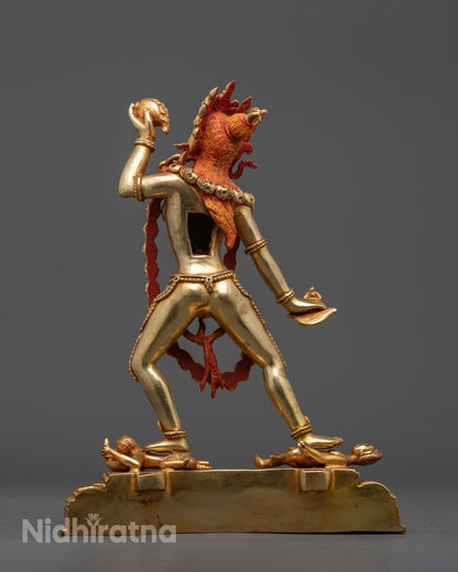 Dakini Vajrayogini Gold Statue | Symbol of Triumph over Ignorance