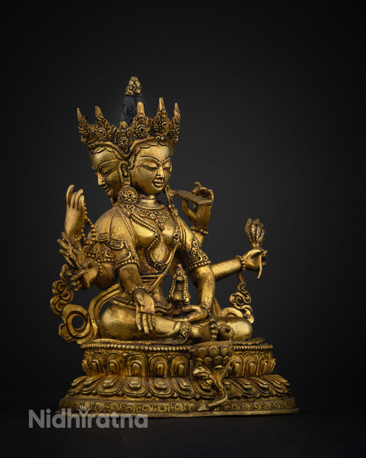 Vasudhara Statue | Antique Sculpture for Wealth