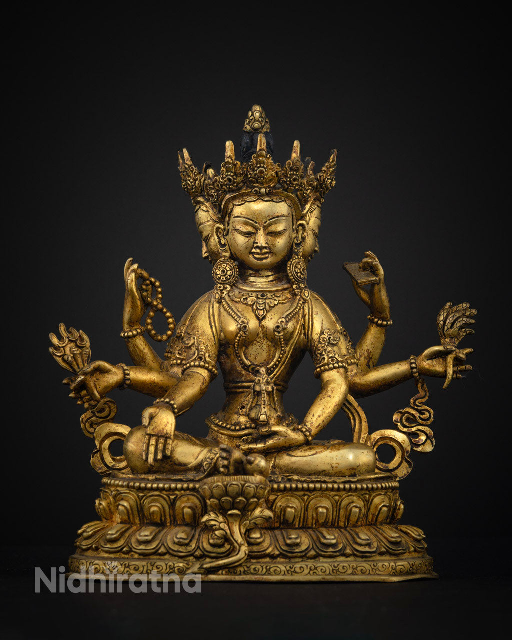 Vasudhara Statue | Antique Sculpture for Wealth