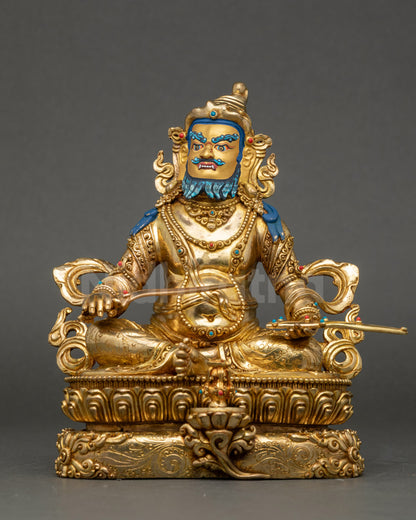 Virudhaka South Direction King statue holding sword Nepalese Buddhist guardian