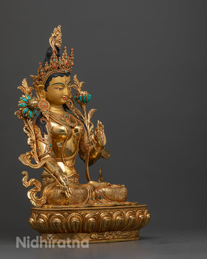 White Tara Sculpture | Himalayan Buddhist Art