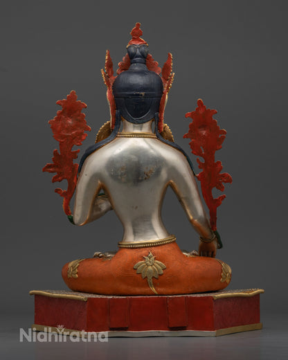 Tibetan White Tara Statue | Divine Feminine Energy