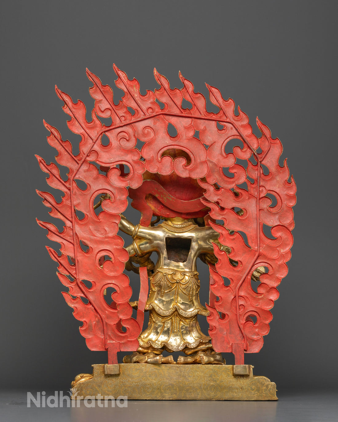 White Mahakala Statue Standing: Guardian of Peace and Prosperity