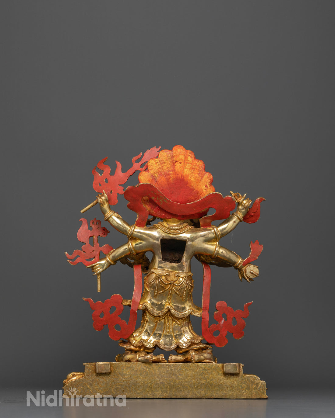 White Mahakala Statue Standing: Guardian of Peace and Prosperity