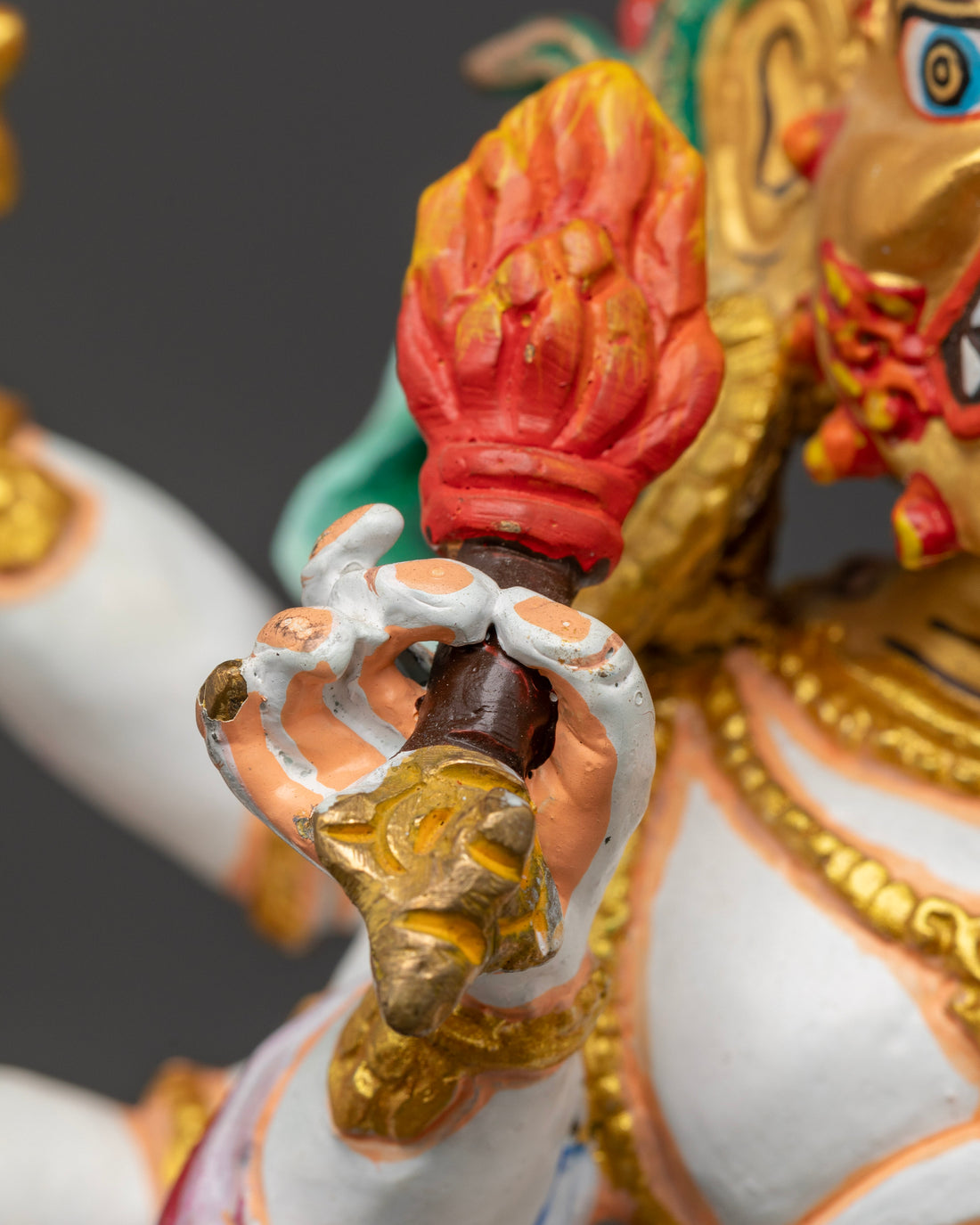 Tibetan Wrathful White Mahakala | Symbol of Dharma Defender