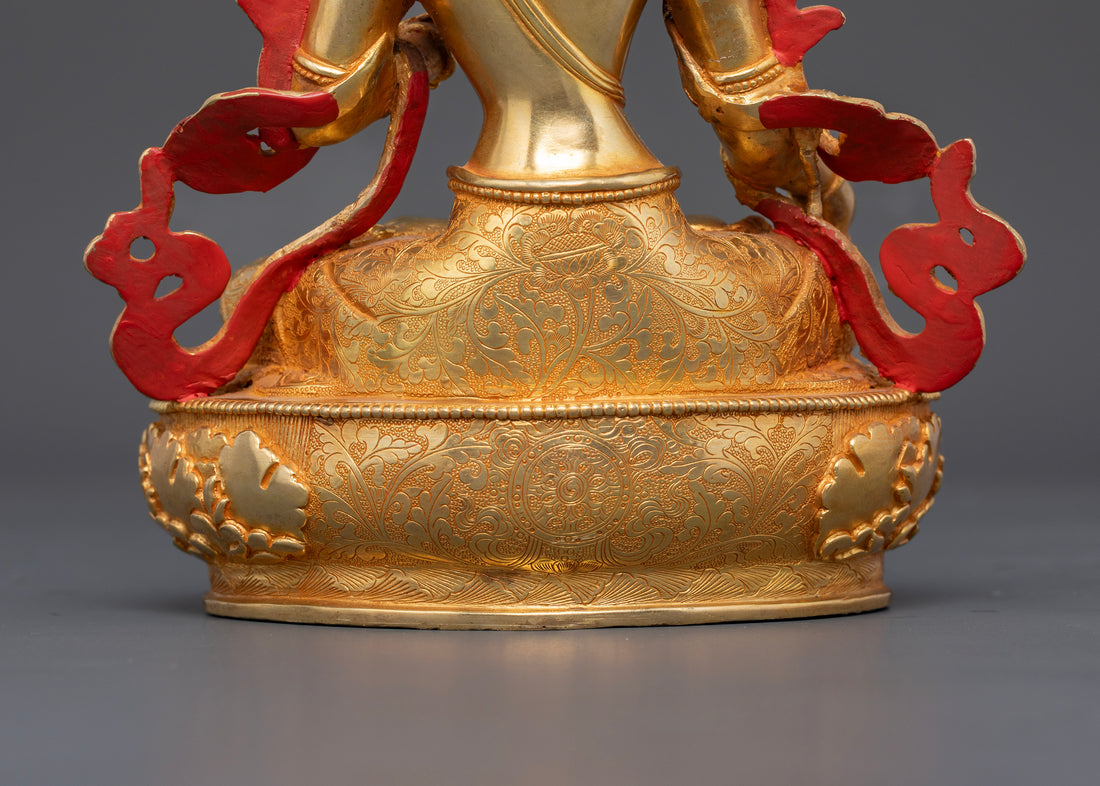 White Tara Made with 24K Gold - Exquisite Handcrafted Art