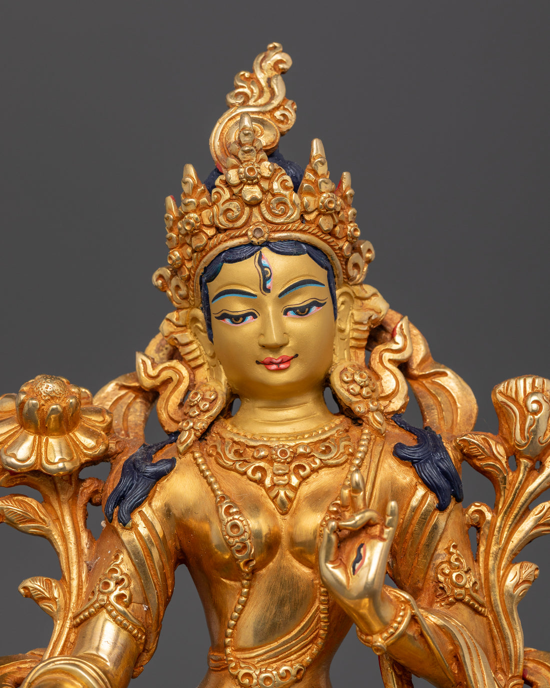 White Tara Made with 24K Gold - Exquisite Handcrafted Art