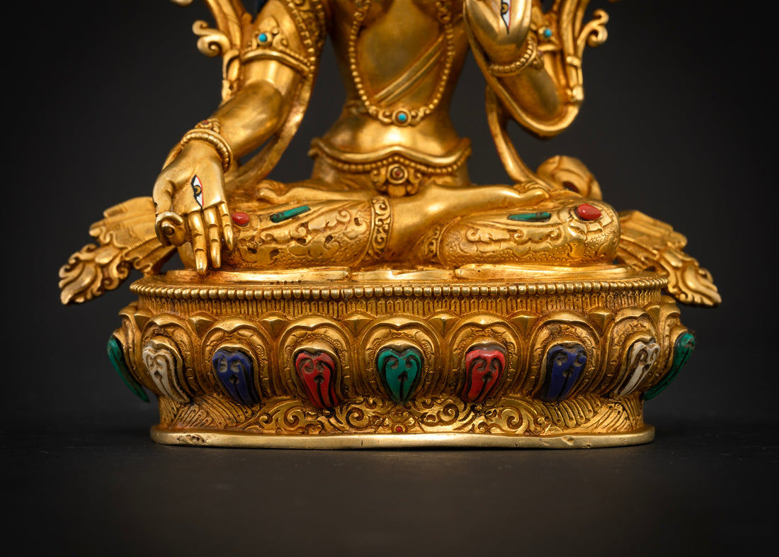 Gilded Blessings: White Tara – The Goddess of Everlasting Life