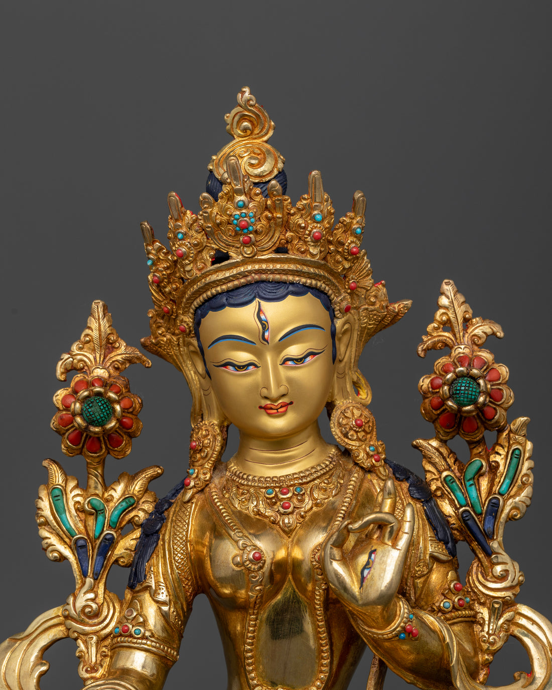 White Tara Figurine for Blessings of Long Life and Compassion