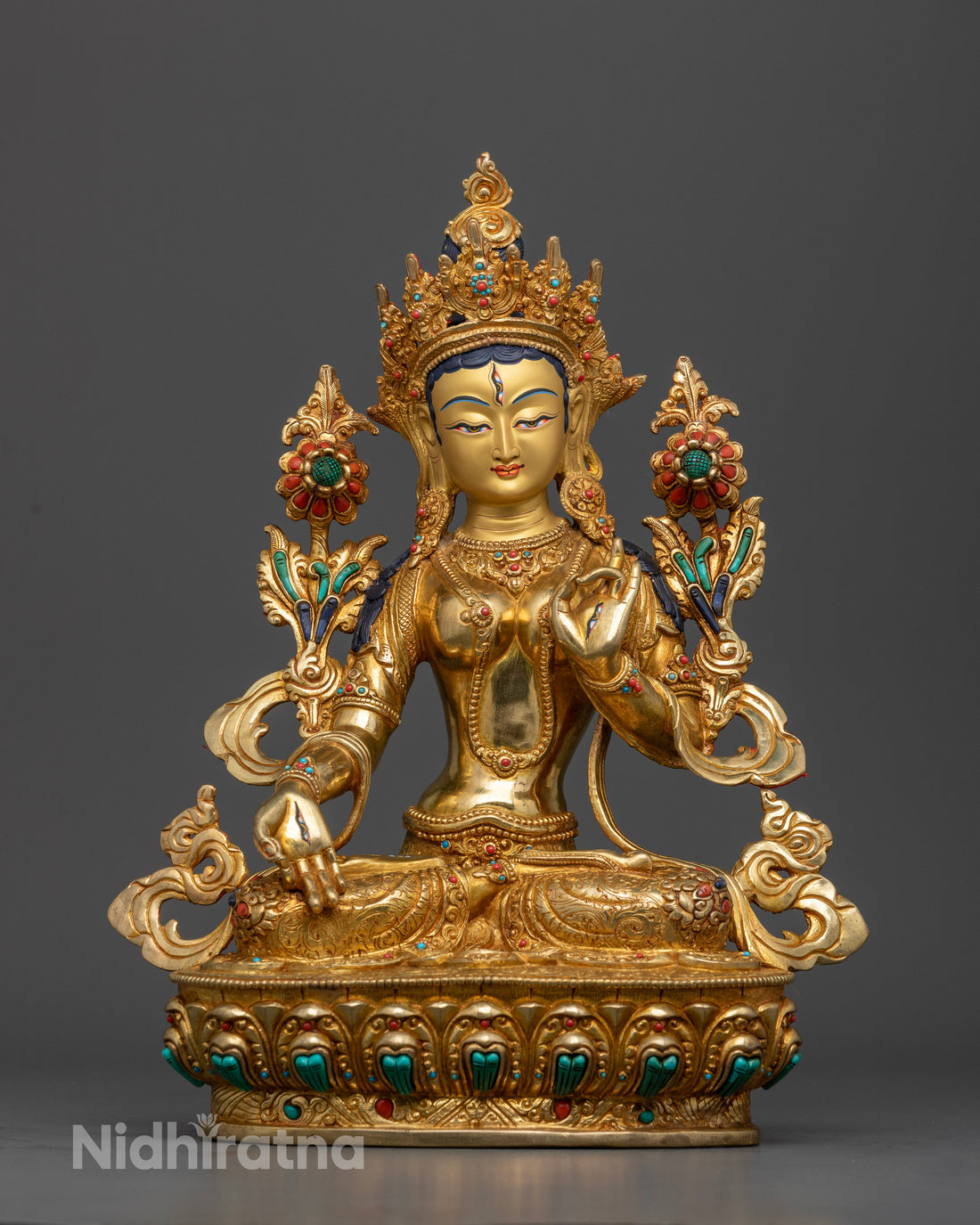 White Tara Figurine for Blessings of Long Life and Compassion