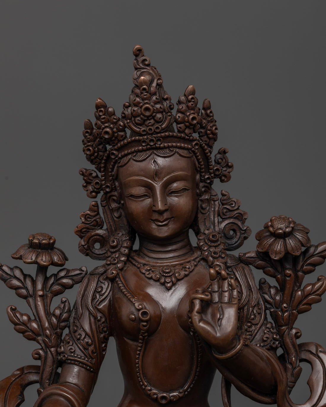 Oxidized White Tara: A Handcrafted Icon of Healing and Compassion