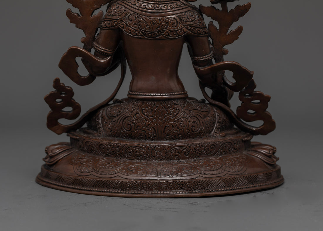 Oxidized White Tara: A Handcrafted Icon of Healing and Compassion