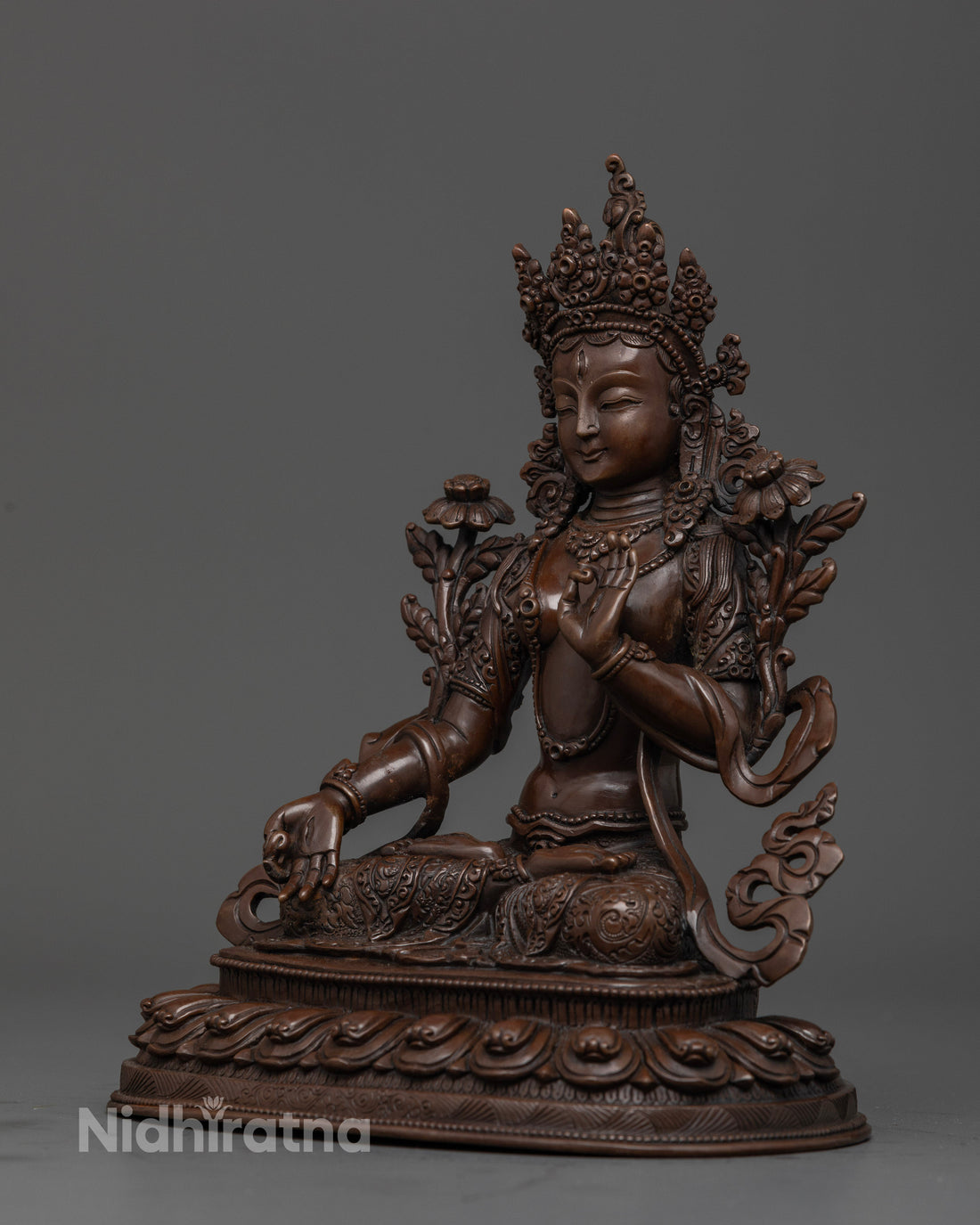 Oxidized White Tara: A Handcrafted Icon of Healing and Compassion