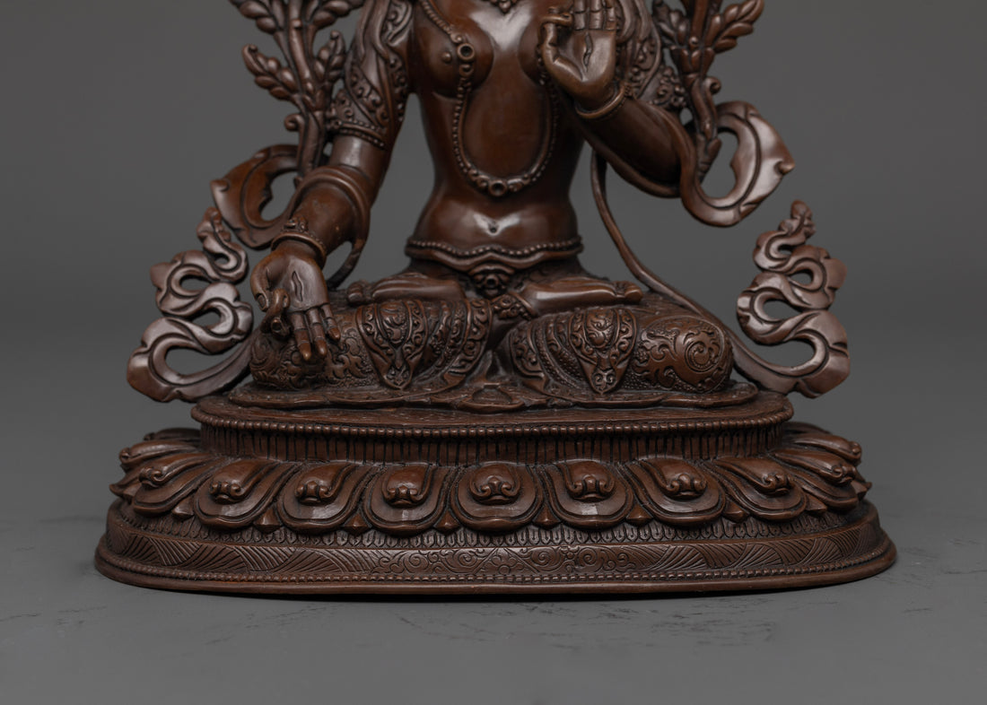 Oxidized White Tara: A Handcrafted Icon of Healing and Compassion