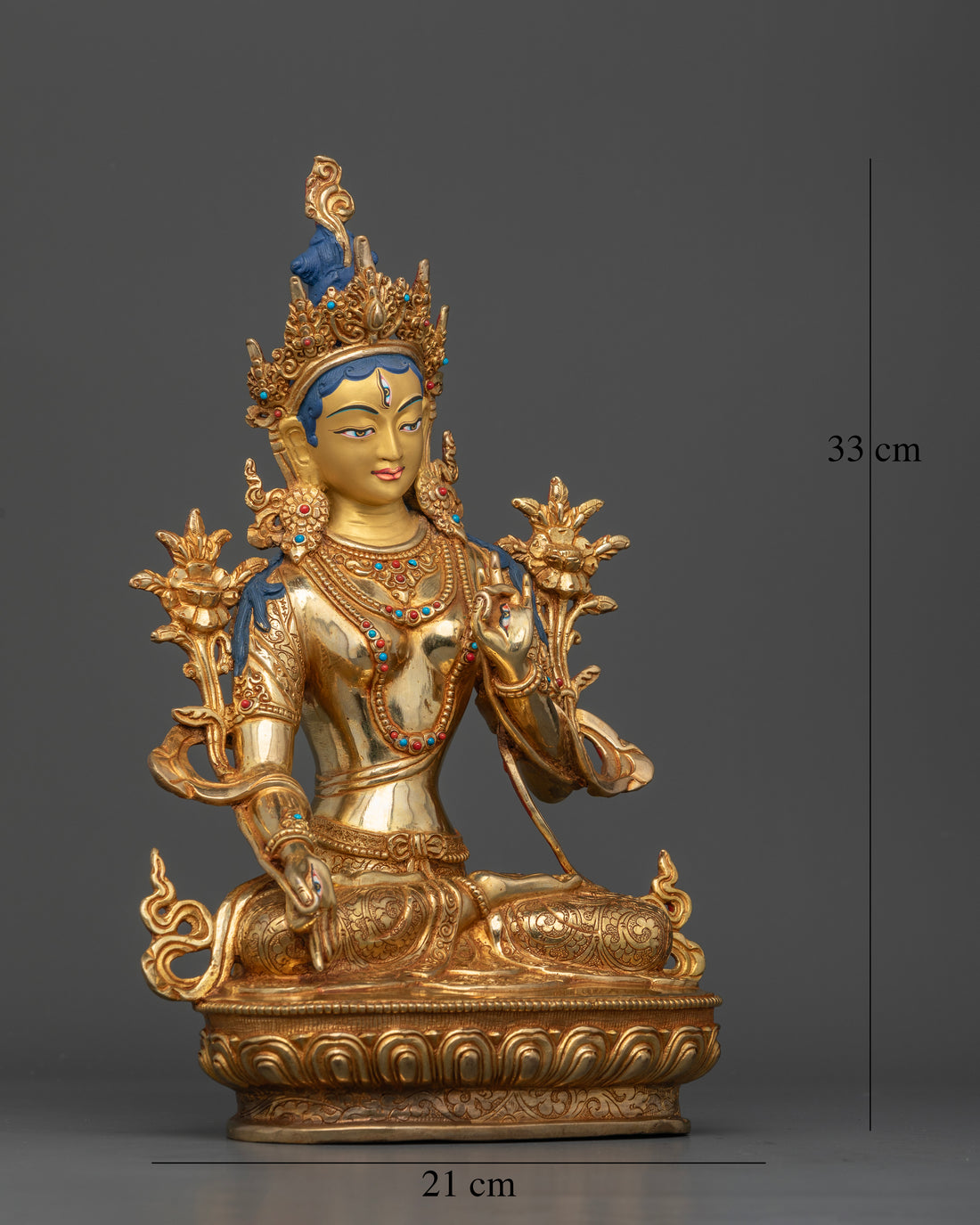 Elegant White Tara: The Golden Manifestation of Compassion