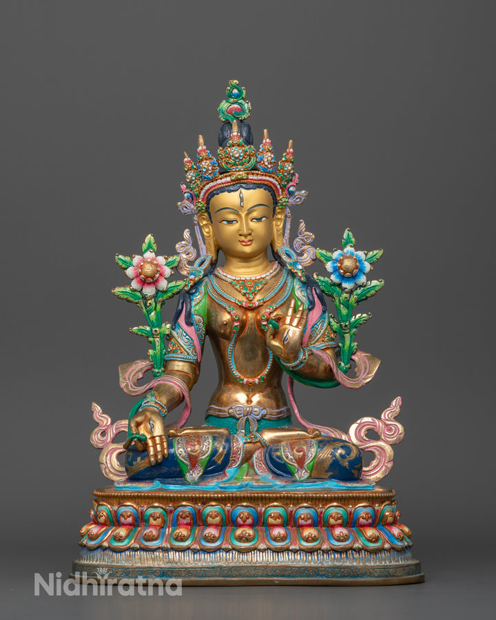 The Radiant White Tara: A Beacon of Peace in Colors