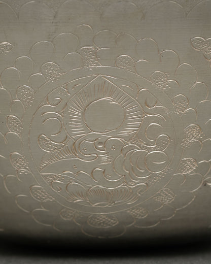 Pure Silver Water Offering Bowl for Daily Ritual Practices