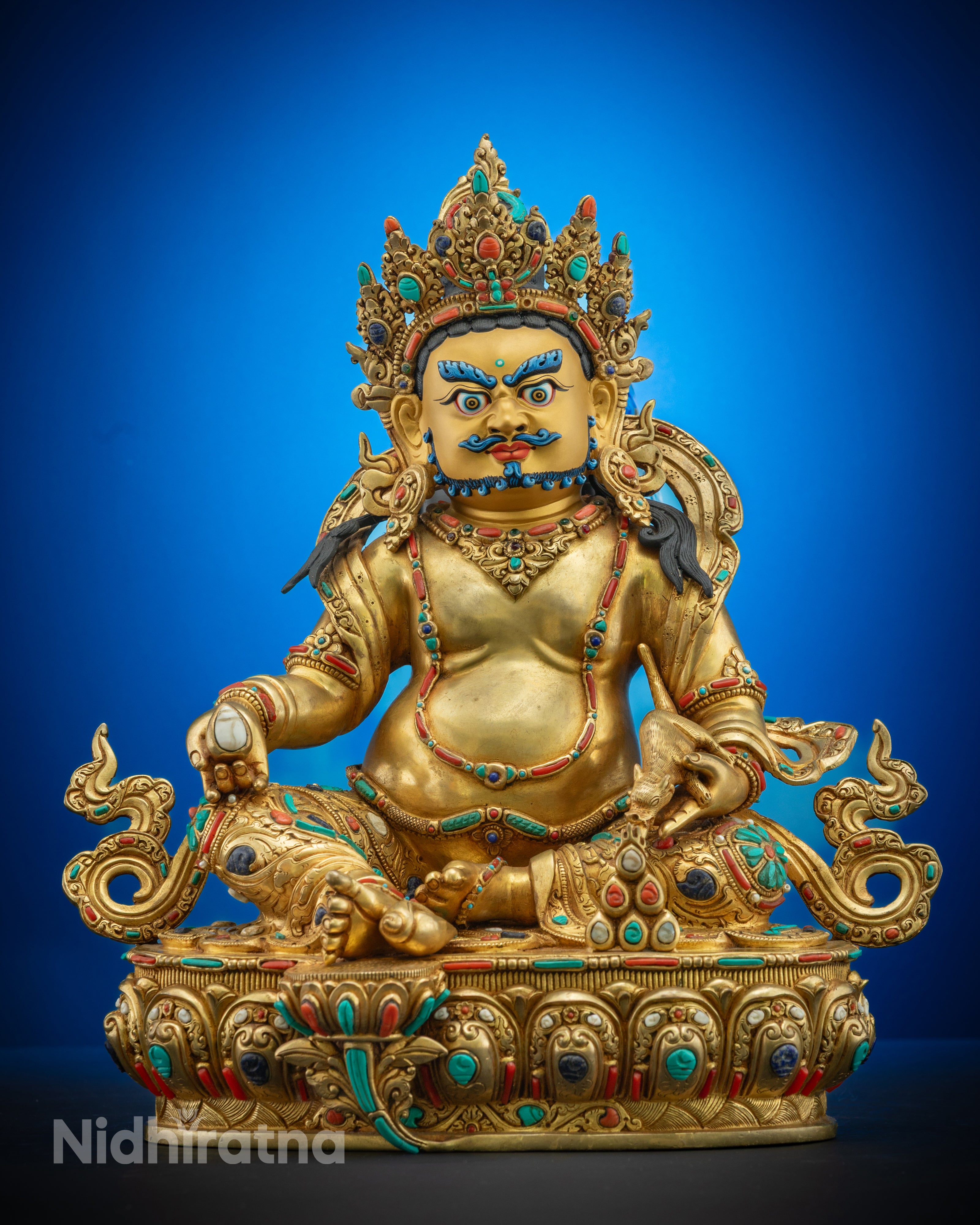 Wealth Deity Statue Collection – Dzambhala, Laxmi, Namtoshe and Buddhist prosperity deities statues handcrafted in copper and gold from Nepal