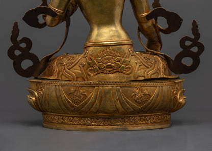 Traditional White Tara Statue | Handmade Nepalese Buddhist Goddess