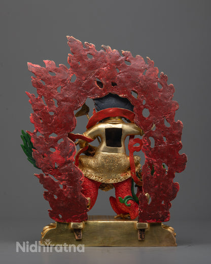 White Dzambhala Sculpture | Enlightened Protector of Wealth