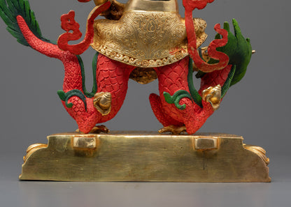 White Dzambhala Sculpture | Enlightened Protector of Wealth