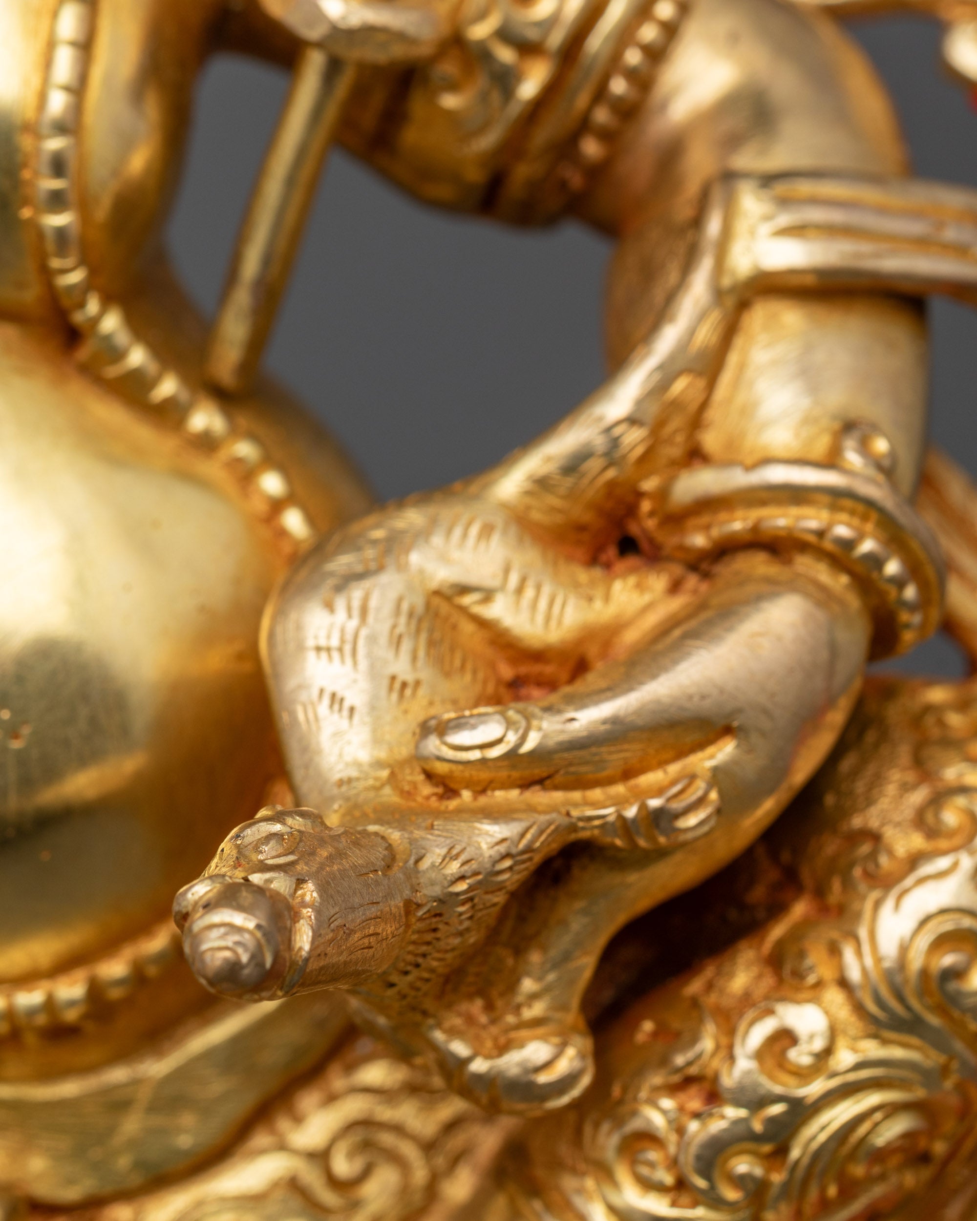 White Dzambhala Sculpture | Enlightened Protector of Wealth