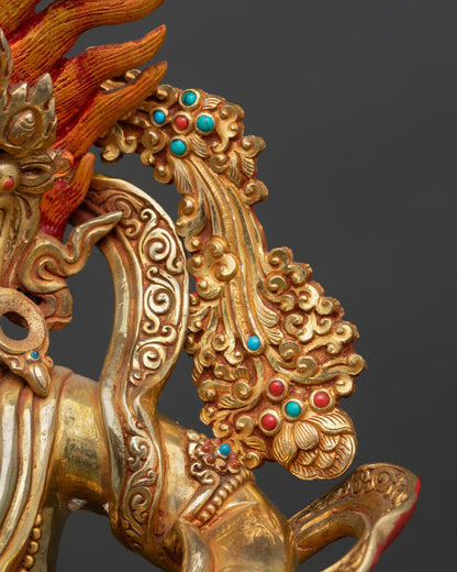 White Dzambhala Statue | Buddhist Art for Home Altar Decor