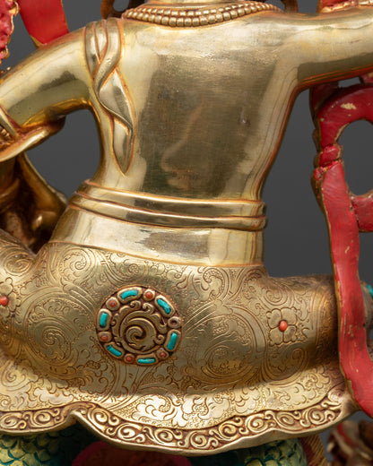 White Dzambhala Statue | Buddhist Art for Home Altar Decor