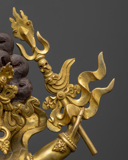 White Mahakala Statue | A Great Protector in Vajrayana Buddhism