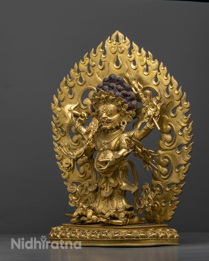 White Mahakala Statue | A Great Protector in Vajrayana Buddhism