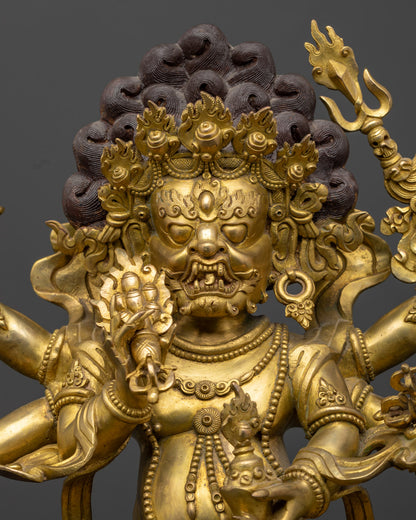 White Mahakala Statue | A Great Protector in Vajrayana Buddhism