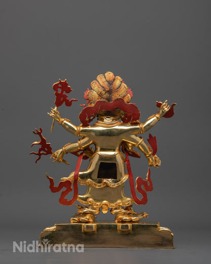 White Mahakala Statue for Protection and Karma Removal