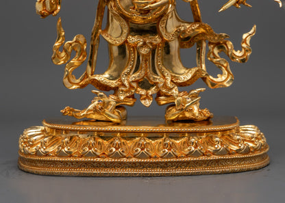 White Mahakala Statue for Protection and Karma Removal