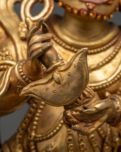 Six-Armed Mahakala Statue | Handcrafted Gold Gilded Copper