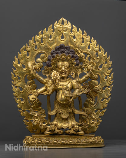 White Mahakala Statue | A Great Protector in Vajrayana Buddhism