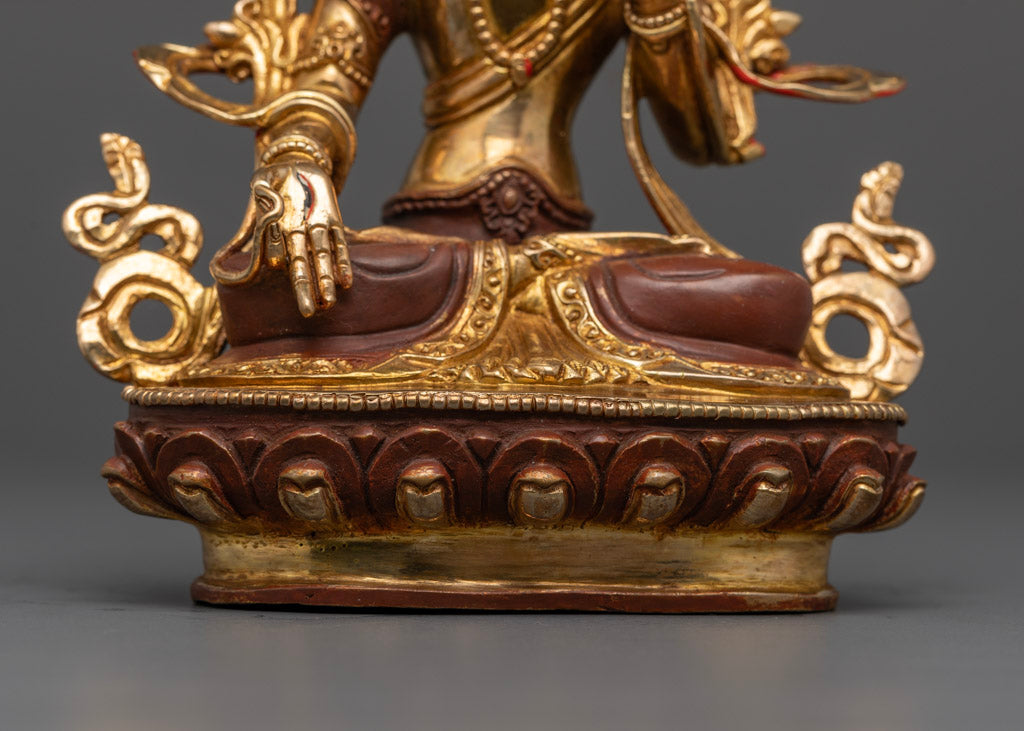 White Tara Mantra Statue: Tibetan Himalayan Practice