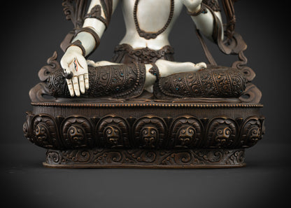 Tibetan White Tara Statue | Himalayan Sacred Art
