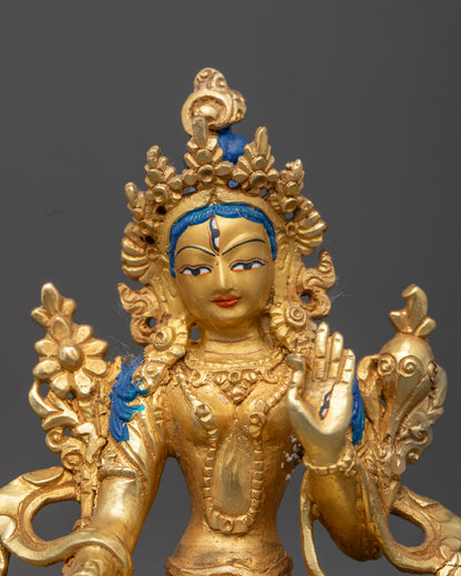 Buddhist white Tara Statue | Nepali Handcrafted Spiritual Décor